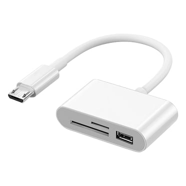 Micro SD Card Reader, USB C/Type C, 5Gbps Transfer, SD/TF Dual Slots, Fireproof Material, for Phone Laptop Camera, Portable