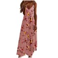 thumbnail image 2 of LOVZFMLL Robes Femmes Mode Femmes Été Décontracté Solide Col en V Camisole Sans Manches Longue Robe, 2 of 5