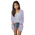 thumbnail image 1 of Cardigan Décontracté pour Petites Filles Violet Taille 5-6T, 1 of 6