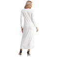 thumbnail image 4 of TTAO Robe une Pièce pour Femmes Musulmane Prière Arabe Dubaï Longue Robe Décontractée Abaya Islamique Longues Robes Blanc TTG-3TG, 4 of 6