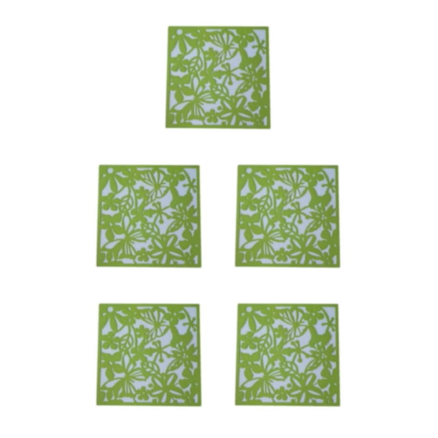 ZheElen 4piece Lightweight Hanging Divider Screens For Versatile Space Foldable Green Butterflies 5Set