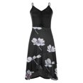 thumbnail image 3 of Pisexur Robe Sans Manches à Col en V Mode Robes pour Femmes Col en V Été Imprimé Décontracté Sans Manches Vacances Plage Longueur Genou Robe Femme Robe, 3 of 4