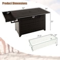thumbnail image 3 of Gymax Propane Gas Fire Pit Table 52 Inch Propane Fire Pit w/ Wind Guard 50,000 BTU Heat Output Brown, 3 of 9