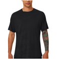 thumbnail image 3 of BADHUB Men's Quick Dry Athletic T-shirts Short Sleeve Crew Neck Running Gym Tees Lightweight Performance Workout Tshirt Tops Summer Savings Black L, 3 of 8
