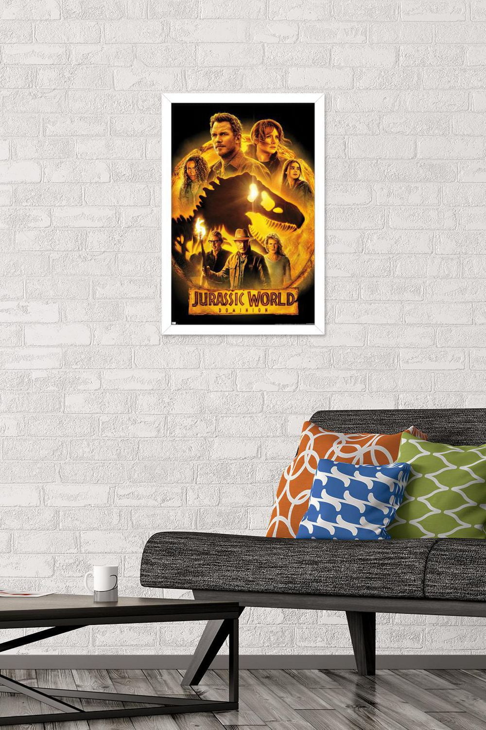 Jurassic World: Dominion - Group One Sheet Wall Poster, 14.725" x 22.375" Framed