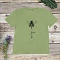 thumbnail image 5 of JIRNDf Hauts d'Été pour Femmes T-Shirts Tendance Imprimé Floral Col Rond Manches Courtes Décontracté Confortable Élégant Mignon Graphique T-Shirts pour Femmes Vert L, 5 of 5