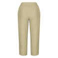thumbnail image 5 of RXIRUCGD Women's Summer Comfortable Loose Wide Legged Fashion Solid Color Capris, Khaki, Size: L, 5 of 5