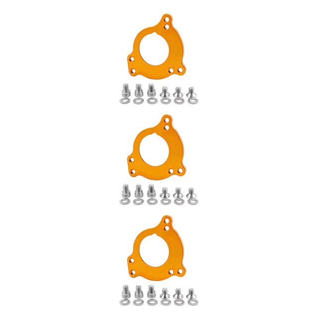 ZheElen Adaptateur de Vélo Plaque de Support Inférieur Guide de Chaîne Conversion en Alliage d'Aluminium Manivelles Portables Professionnelles Réparation Or 3Ensemble