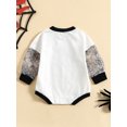 thumbnail image 3 of SUNSIOM Baby Boys Girl Romper, Long Sleeve Round Neck Halloween Letters Print Loose Crotch Button Romper, 3 of 8