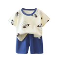 thumbnail image 2 of LSLJS Bébé Garçon d'Été Mignon Imprimé Col Rond Short à Manches Courtes Ensemble Vêtements d'Été Vêtements pour Enfants à la Mode 2024, 2 of 3
