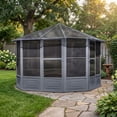 thumbnail image 2 of Gazebo Penguin Florence Solarium 12 Pi x 12 Pi Toit De Polycarbonate En Ardoise, 2 of 13