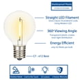 thumbnail image 2 of Novelty Lights 25 Feet G40 LED Patio String Lights, Warm White, 25 Bulbs, 2 of 8