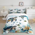 thumbnail image 1 of Erosebridal 3D Sea Turtle Bedding Twin Comforter Set, Cute Ocean Fish Down Comforter, Funny Sealife Decor, Reversible 2pcs, 1 of 7