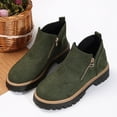 thumbnail image 5 of zhenglin Bottes Martin pour Femmes - Bottines Décontractées à Talon Épais avec Double Fermeture Éclair, Confortables à Enfiler pour l'Automne et l'Hiver, Chaussures Polyvalentes et Stylées, 5 of 5