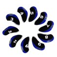 thumbnail image 2 of 10pcs Golf Club Covers, Neoprene Headcover for Golf Club Iron and Blue, 2 of 8