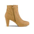 thumbnail image 3 of Unique Bargains Women's Zip Round Toe Heel Ankle Boots, 3 of 7