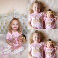 thumbnail image 2 of Girls 2PCS Outfits Big Sister Little Sister Print Tops Heart Print Pants, 2 of 8