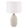 thumbnail image 1 of Bouclair White Striped Ceramic Table Lamp, 1 of 6