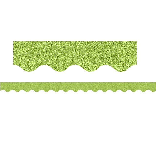 Teacher Created Resources TCR77029 Bordure Festonnée Lime Glitz