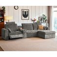 thumbnail image 1 of BEDEEP Canapé Inclinable Électrique 139 Pieds' avec Console d'Appui-tête, Canapé Sectionnel en Chenille Moduar Cloud avec Rangement Ottoman Chaise Longue, Canapé Convertible 4 Places pour Salon RV, Gris, 1 of 9