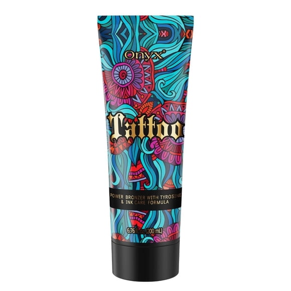 Onyx Tattoo Tanning Bed Lotion with Fade Protection - Ink Care & Color Booster, Tattoo Lotion for Color Enhancement & Ink Care, Indoor Tanning Lotion for Men and Women with Fruit E