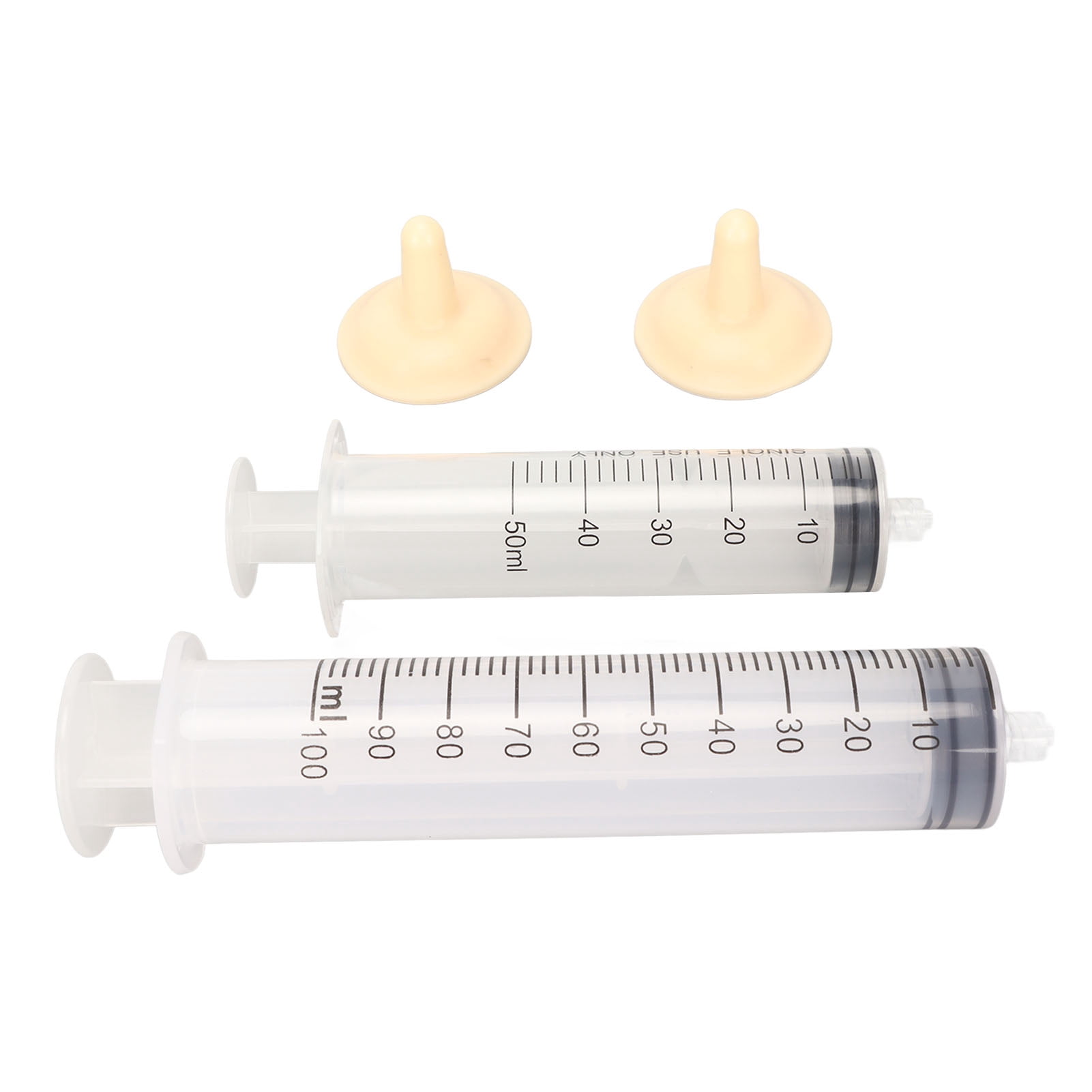 Seringue pour Tétine d'Alimentation pour Animaux, Grande Capacité, Type à Pression, Seringue pour Animaux avec Tétine en Silicone pour Chats et Chiens 50 ml 100 ml