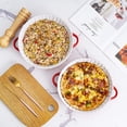 thumbnail image 4 of Bruntmor Red Ceramic Pie Pan 9.5"" with Handles (Set of 2), 4 of 8