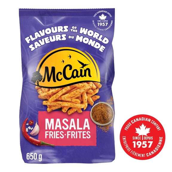 McCain® Flavours of the World Masala Fries, Made in Canada from domestic and imported ingredients, 650g