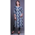 thumbnail image 3 of Bimba Kurti Imprimée à Manches 3/4 Tenue d'Été Kurta Tunique Droite pour Femmes, 3 of 6