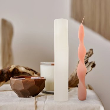 Milisten Lightweight White Spiral Rod Candle Mold for Easy DIY Scented Candle Making