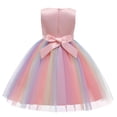 thumbnail image 4 of Kids Little Girl Pageant Party Dresses Colorful Formal Sequin Flower Tulle Tutu, 4 of 5