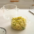 thumbnail image 3 of Cooking Utensils Cooking Pot Glass with Lid 6 Heat Double Handle Thick Bottom Striped Pot for Food and Cooking Enthusiasts, 3 of 6