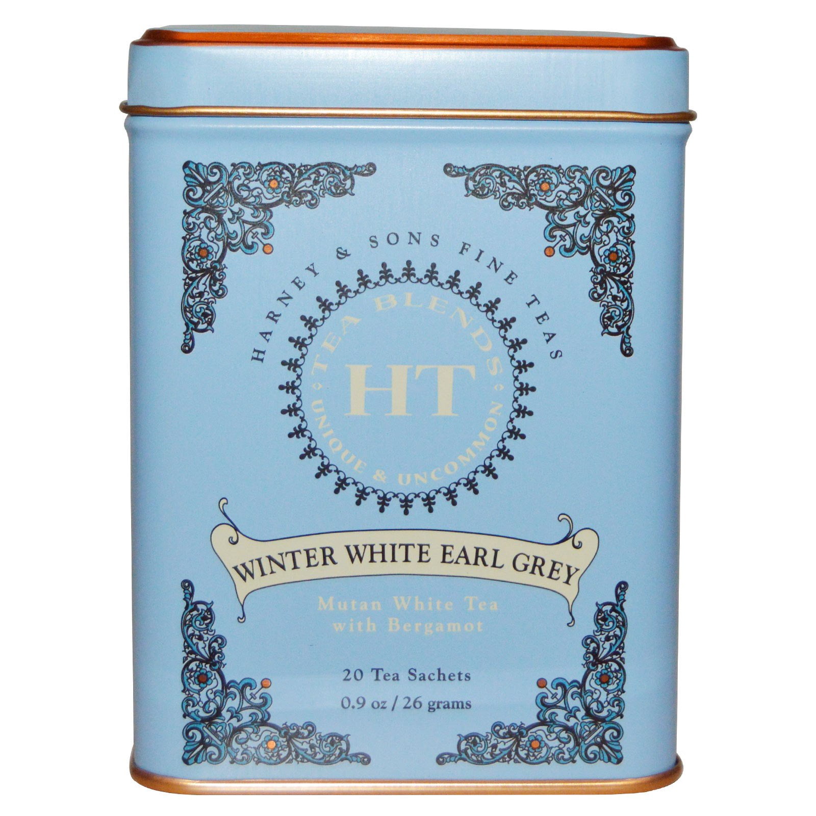 Harney & Sons, Winter White Earl Grey Tea, 20 Tea Sachets, 0.9 oz (26 g)