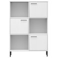 thumbnail image 2 of vidaXL Bookcase with Metal Legs White 90x35x128.5 cm Solid Wood OSLO, 2 of 5