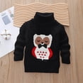 thumbnail image 1 of RXIRUCGD Chandail Ample pour Enfants 1-12 Ans avec Col, Manches Longues, Col Rond, Haut/chemise ( Noir, Taille : 1-2 Ans ), 1 of 3