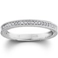 thumbnail image 1 of Diamond Wedding Ring 1/5ctw Womens Stackable Diamond Band 10k White Gold, 1 of 4