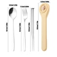 thumbnail image 3 of Dvkptbk Portable Cutlery Boxs with Cutlery Cute Stainless Steel Cutlery Chopsticks Spoon Fork Set Student Portable Cutlery Case Stainless Steel Cutlery Set Kitchen & Dining, 3 of 6