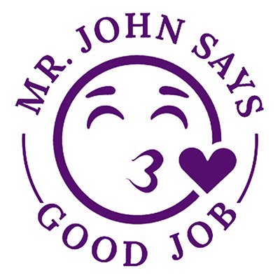 Printtoo Personalized Teachers Stamp Good Job Teachers Name Self-Inking Rubber Stamp Appreciation Message For School Classroom & Homework Supplies,Purple - 30 x 30 mm