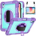 thumbnail image 1 of Tablet Case For Samsung Galaxy Tab A9 Plus S9 FE S8 PLUS A7 Lite S6 P610 A8 X200 X205 360 Rotation Hand Strap&Kickstand Cover Purple Green-SP Tab S9 Plus, 1 of 6