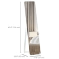 thumbnail image 3 of HOMCOM Full Length Mirror, Rectangular Full Body Mirror, White, 3 of 10