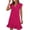 Hot Pink, variant on LOVZFMLL Summer Dresses for Women 2025 V Neck Cap Sleeve Ruffle Hem Smock Mini Dress Casual Beach Vacation Clothes for Women Black XXL