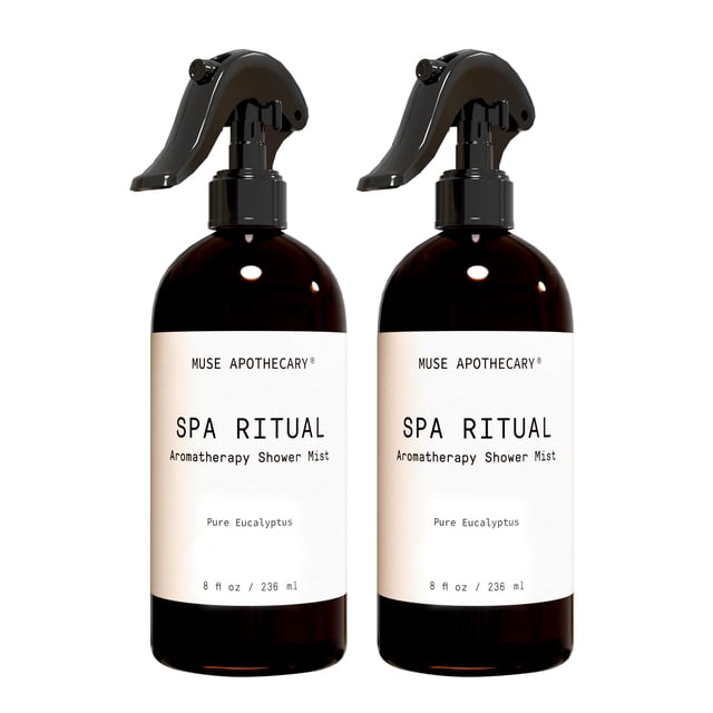 Muse Apothecary Spa Ritual Shower Mist Pure Eucalyptus Oil - Eucalyptus Spray for Shower, Bath & Linen - Spa & Shower Spray Aromatherapy - Eucalyptus Essential Oil Spray 8oz