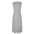 thumbnail image 3 of AherBiu Formal Dresses for Women Sleeveless Deep V Neck Ruched Flowy Evening Party Cocktail Maxi Dress, 3 of 5