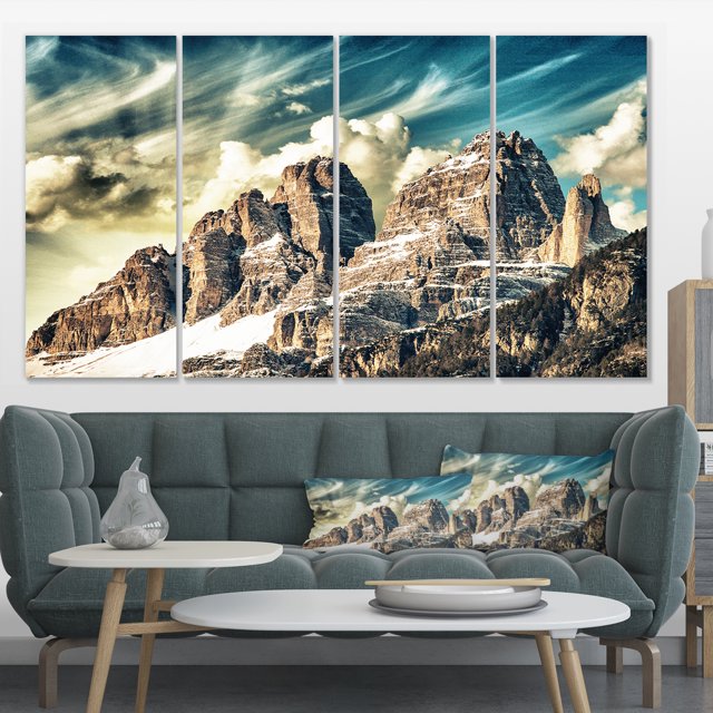 Hauts Sommets de Dolomites - Impression d'Art Photo de Paysage sur Toile