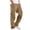 Khaki, variant on Pisexur Mens Cargo Pants Casual Drawstring Athletic Jogger Sports Outdoor Trousers
