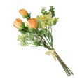 thumbnail image 3 of thinsony Artificial Flower Bouquet Wedding Party Simulation Floral Decor Home Decoration artificial Flower, Orange, 3 of 4