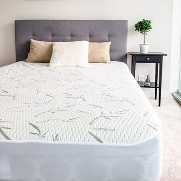 Comfy Bamboo World Protège-Matelas Imperméable et Hypoallergénique Bamboo Format Double/complet