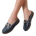 thumbnail image 1 of Mules à Enfiler Mocassins Penny pour Femmes 2025 Mode Décontractée Cuir Plateforme Marche Plates Demi-Mules Sandales, 1 of 6