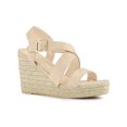 thumbnail image 1 of BLISSFUL STEP Sandales Compensées Espadrilles pour Femmes à Bride Cheville Croisée Beige 10, 1 of 8