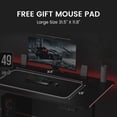 thumbnail image 4 of GTRACING Adjustable Height RGB Electric Sit or Stand Computer Desk with LED Lights for Adults , Black, 4 of 9